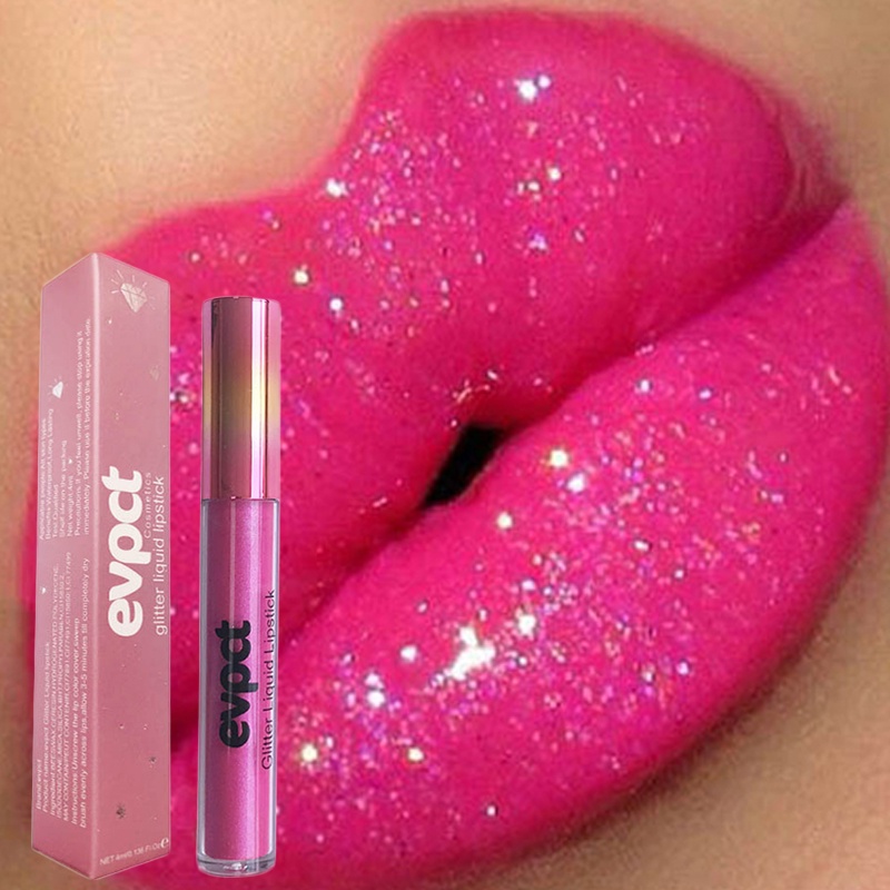 Brilho Diamantado À Prova D'água Labial Líquido Pérola Cor Sexy MakeUp