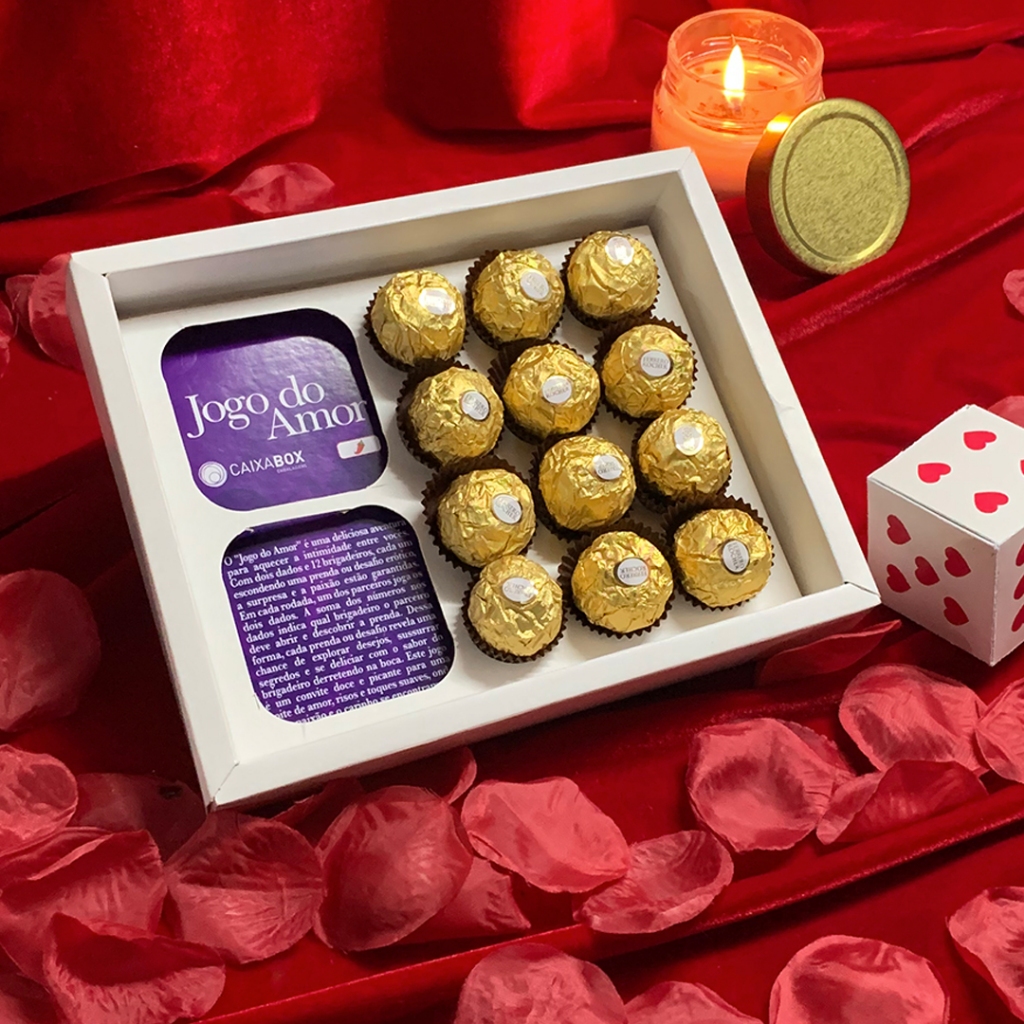 5 Caixas de bombom - Jogo do Amor - Tabuleiro Erótico para Presente de dia dos namorados
