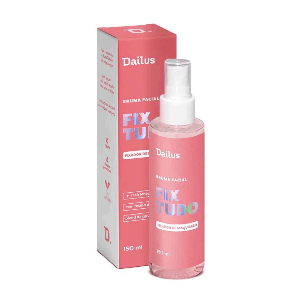 Bruma Facial Fix Tudo 150ml Fixadora Hidratante Refrescante Maquiagem Dailus