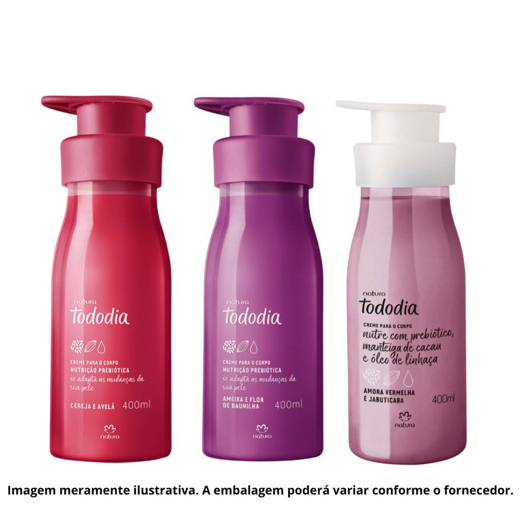 Kit 3 Hidratantes Corporais Tododia Natura 400ml