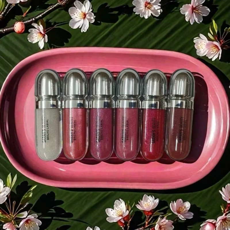 Kit 2 Gloss Labial Sarah's Beauty Promoção brilho intenso e hidratação para lábios deslumbrantes