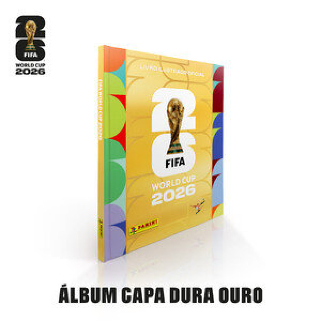 Copa do Mundo da Fifa 2026™ Álbum de figurinhas Capa Dura Ouro Fifa World Cup 2026™