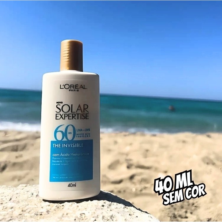 Protetor Solar Facial Fluido Invisible Loreal Sem Cor FPS60 40ml