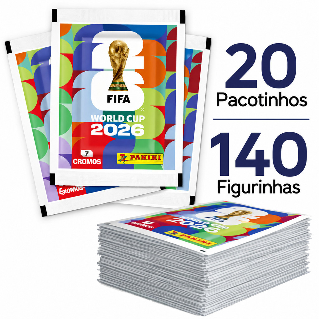5/10/20 Pacotes Figurinhas para Álbum Copa do Mundo 2026 - Colecionar Trocar Atacado