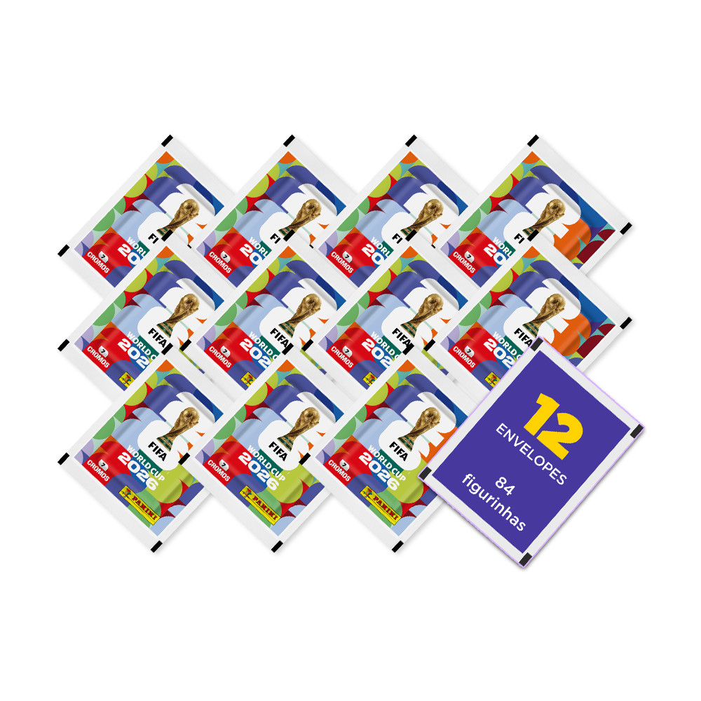 12 Envelopes (84 Figurinhas) Copa do Mundo 2026 - Oficial Panini