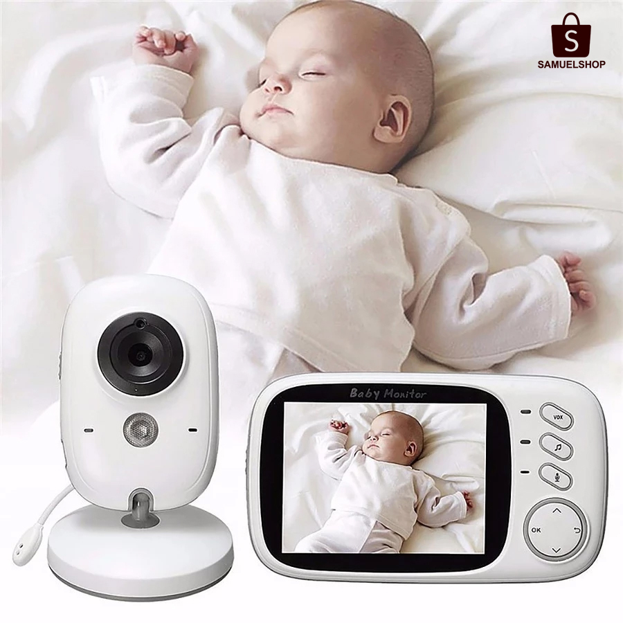 Baba Eletrônica Com Monitor Visão Noturna, Câmera c/ Audio Sensor de Temperatura VB603