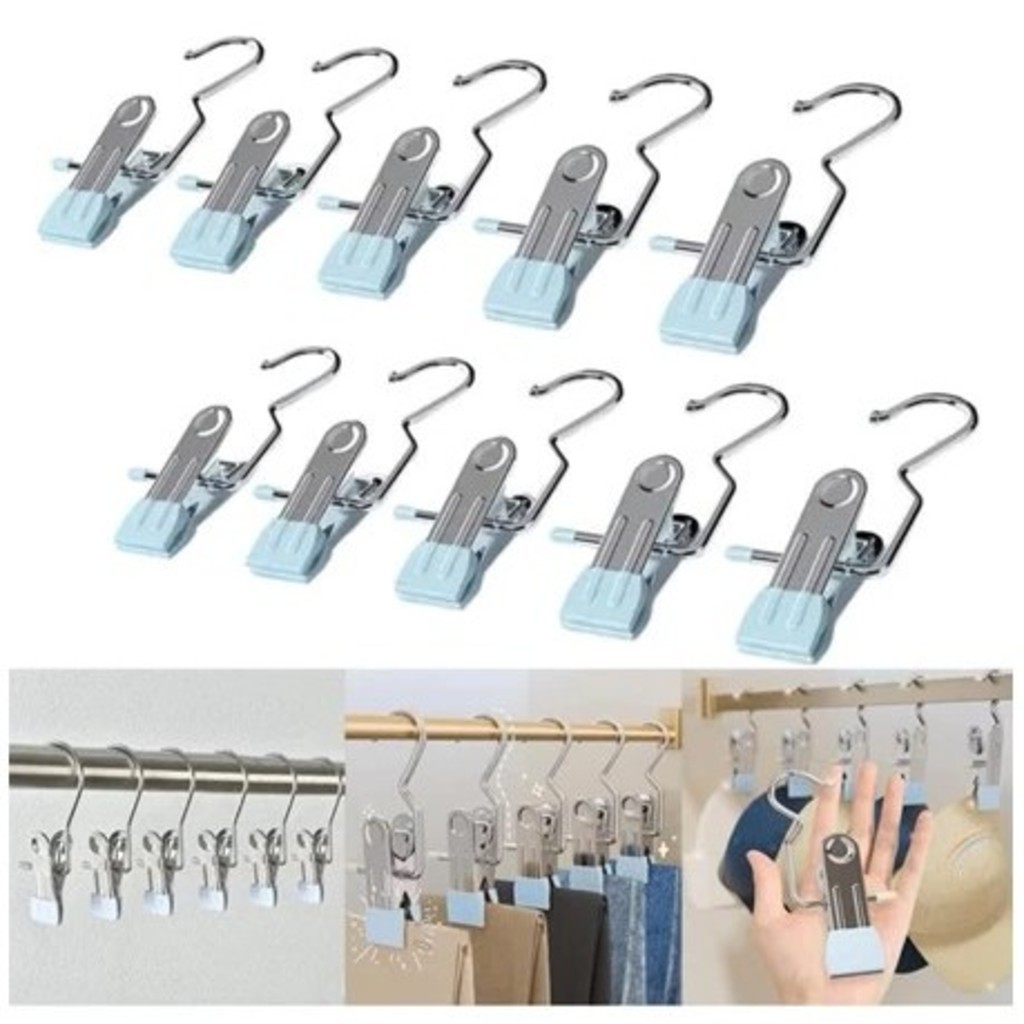 GUIANA  Mini Cabide Gancho para Roupa Ganchos de Calça Jeans Aço Inoxidável
