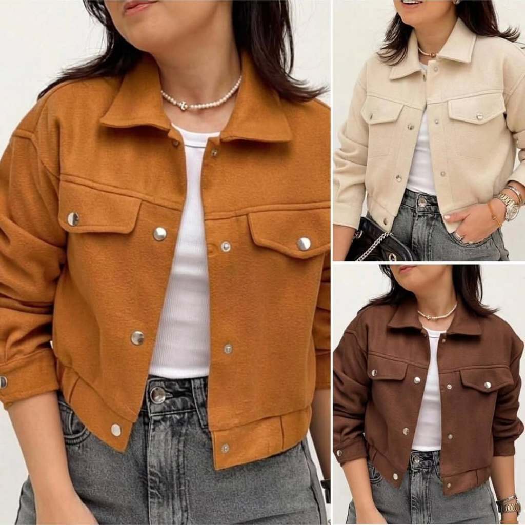Jaqueta Feminina Casaco para Inverno Lã Batida Abrigo agasalho blazer frio Moda Premium Slim