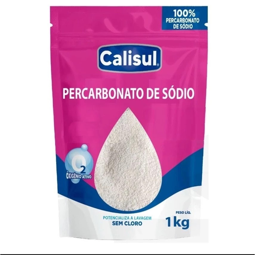 Percarbonato De Sódio Calisul Tira Manchas Oxigênio Ativo Alvejante Sem Cloro Roupa Branca Colorida