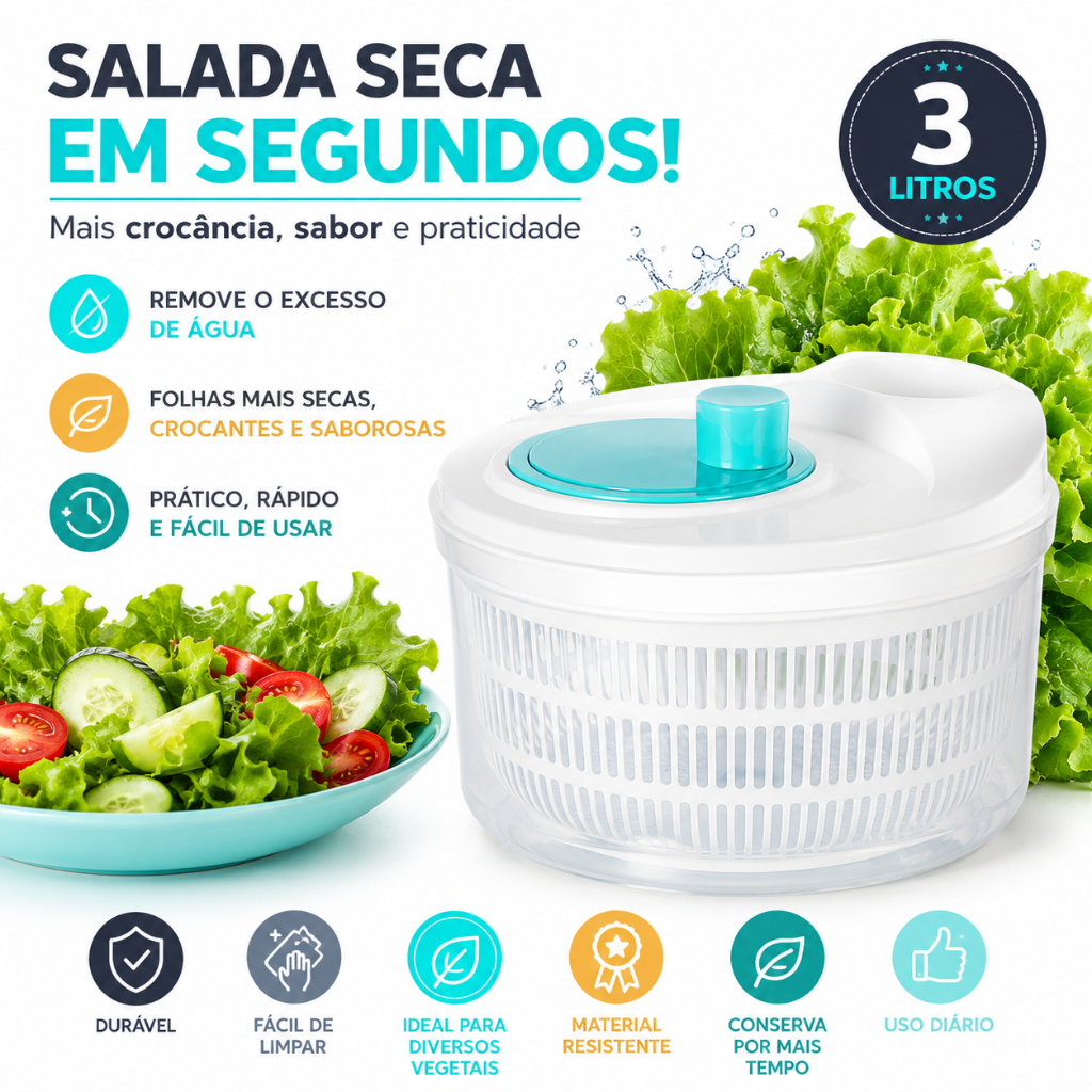 Centrífuga De Salada Secador Manual - CH
