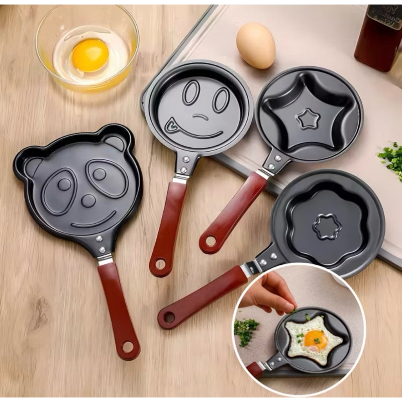 Mini Frigideira Bichinhos Unidade Kit com 3 Panquequeira Omeleteira Animais Sortida Divertida Fritar Ovos Lanche Criança