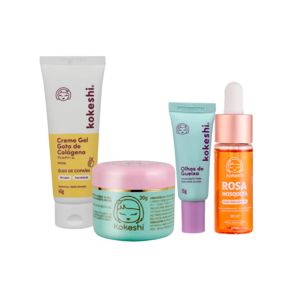 Kit Renovadores Gota de Colágeno e Rosa Mosqueta Kokeshi