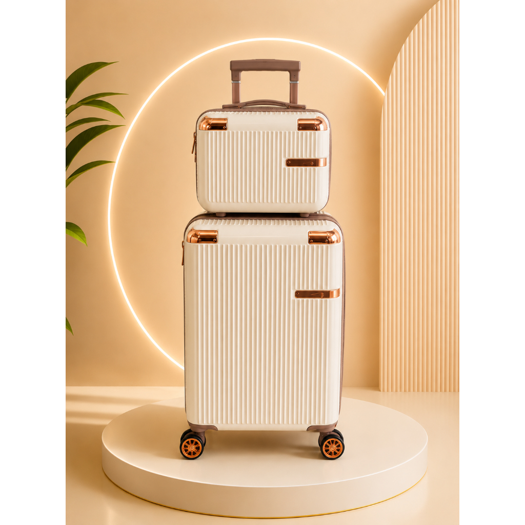 Conjunto Mala De Viagem 10KG E Frasqueira Cadeado TSA Roda Dupla 360° PROMOÇÃO