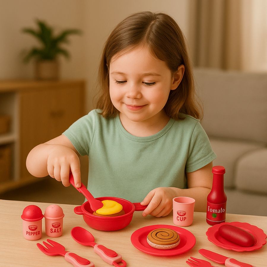 Brinquedo Infantil Kit Cozinha Completo Utensílios Panelas Cozinheiro