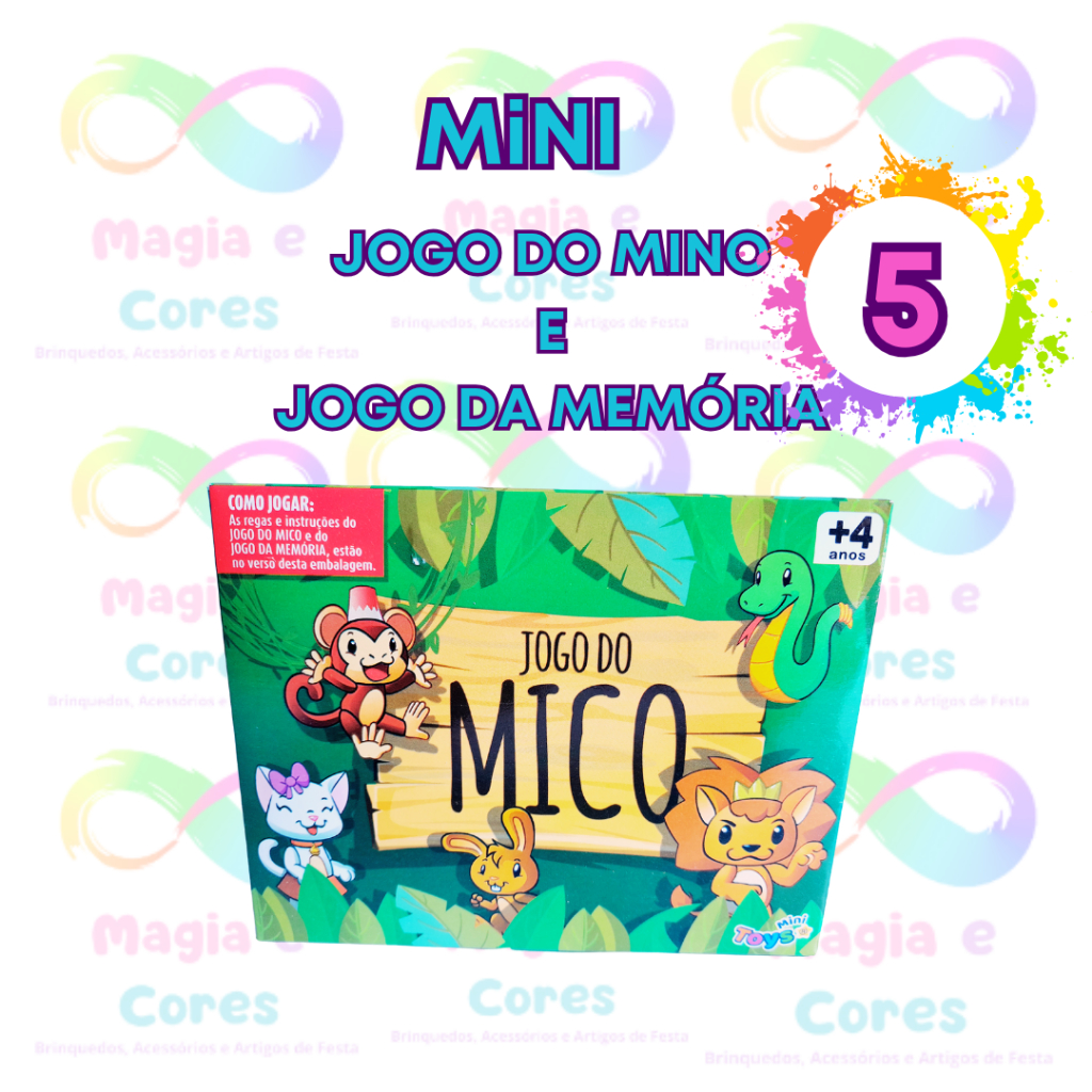 Brinquedo Educativo. 5 Caixa de Mini Jogo do Mico e Mini Jogo da Memória. 2 em 1