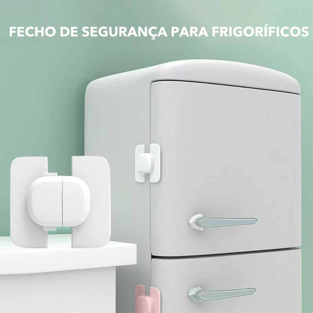 Fechadura de segurança para geladeira infantil, porta de armário, gaveta, sem perfuração, autoadesiva, Anti @-