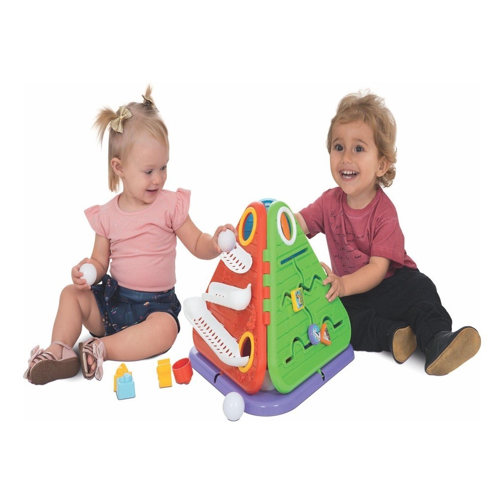 Pirâmide Educativa Festa na Fazenda Didática Brinquedo Infantil para Atividades +12meses